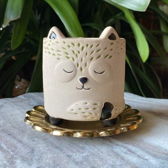 Adorable Set of 2 Fox Planter Pots - Mini Animal Vases - Ceramic Decor - Picture 10 of 11